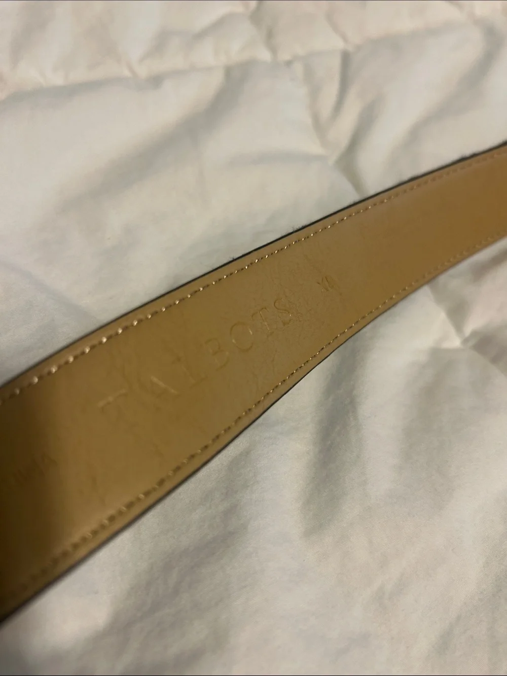 NWOT Talbots xL Black/White Plaid Belt with Round Buckle